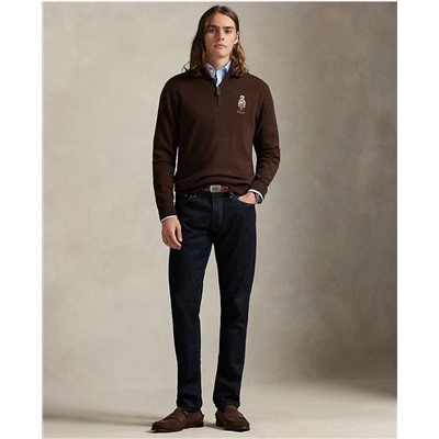 Вязаный мужской джемпер с вышивкой RALPH LAURE*N ОРИГИНАЛ!