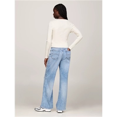 Tommy Jeans Ribbed Scoop-Neck Henley