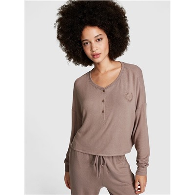 PINK COZY LONG-SLEEVE SLEEP SHIRT