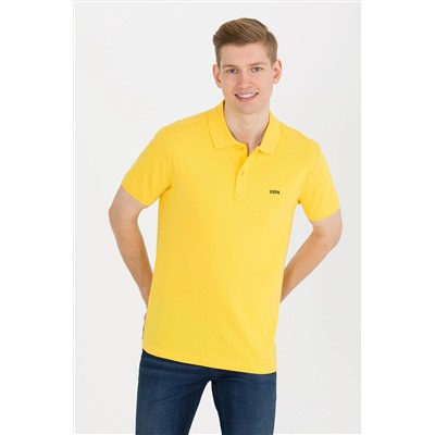 Erkek Koyu Sarı Basic Polo Yaka Tişört