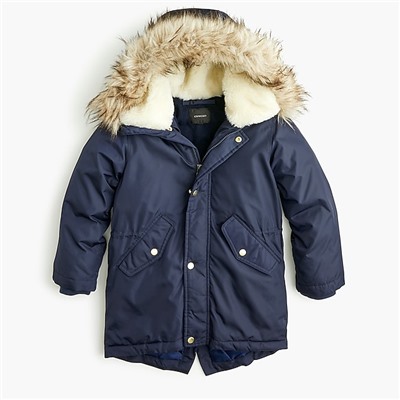 Boys' fishtail parka with eco-friendly Primaloft®