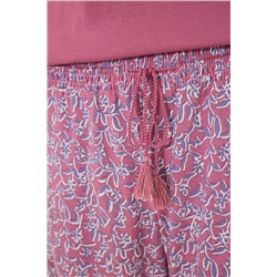 Pijama largo manga corta algodón rosa