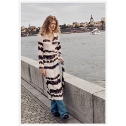 Vestido camisero plisado tie-dye