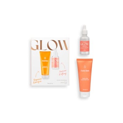 Lote facial mujer Glow Deliplus contiene peeling enzimático 100ml y sérum iluminador 50ml