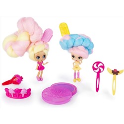Candylocks BFF 2 Pack, 3-Inch Cora Crème & Charli Chip, Jilly Jelly & Donna Nut, Kerry Berry & Beau Nana, Kerry Berry & Beau Nana, Mint Choco Chick & Choco Lisa, Scented Collectible Dolls with Accessories