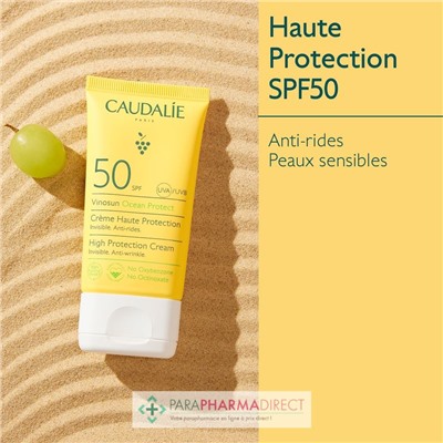Caudalie Vinosun Protect - SPF50 - Crème Solaire Haute Protection 50ml