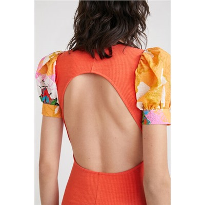 Vestido midi escote espalda