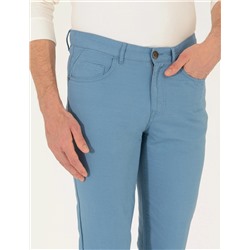 Koyu Mavi Slim Fit Kanvas Pantolon