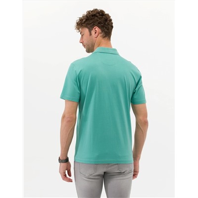 Yeşil Regular Fit Polo Yaka Merserize Tişört