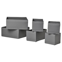 Box 6er-Set, dunkelgrau