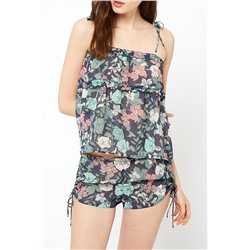 Short Blossom Azul verdoso