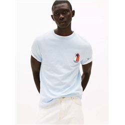 Palm Tree Logo Slub Cotton T-Shirt