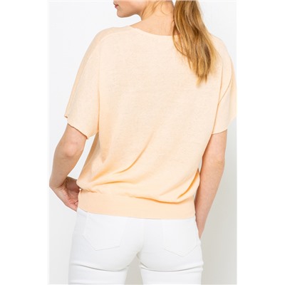 Jersey de lino Naranja pastel