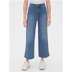 High Rise Wide-Leg Crop Jeans
