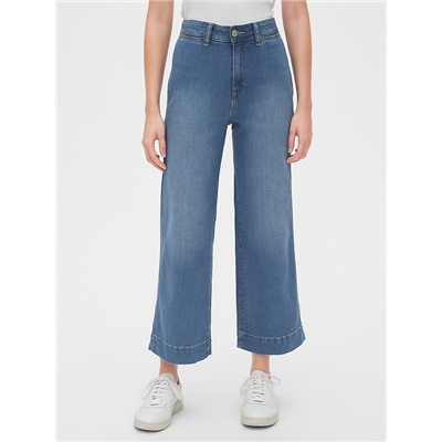 High Rise Wide-Leg Crop Jeans