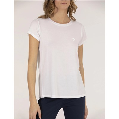 Beyaz Comfort Fit Bisiklet Yaka Basic Tişört