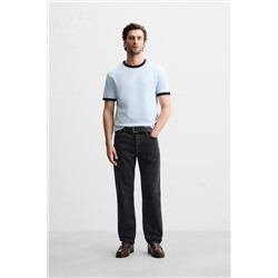 CAMISETA BÁSICA RIB CONTRASTE