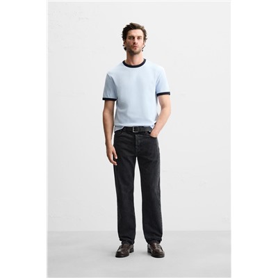 CAMISETA BÁSICA RIB CONTRASTE