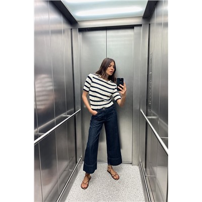 BIAS CUT POINTELLE T-SHIRT