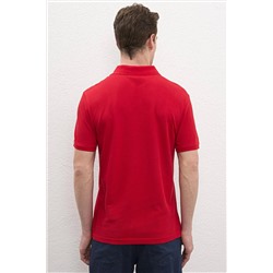Erkek Kırmızı Basic Polo Yaka Tişört