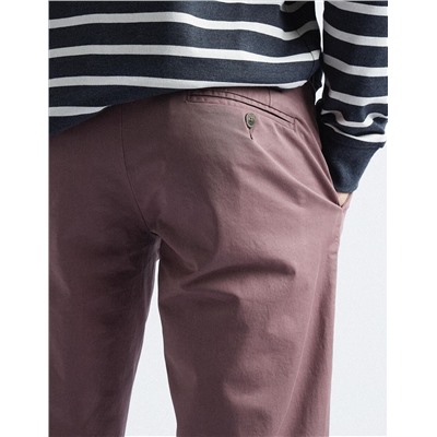 Slim Fit Twill Trousers, Men, Light Brown