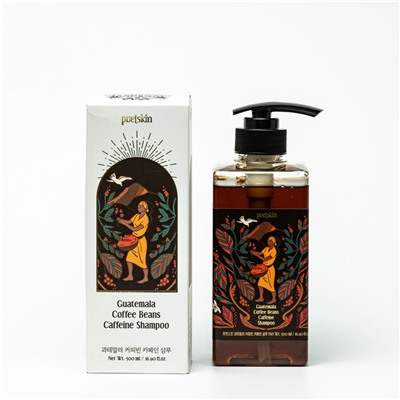 [GLAMFOX] Шампунь для волос против выпадения КОФЕИН Guatemala Coffee Beans Caffein Shampoo, 500 мл