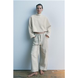 ZW COLLECTION STRAIGHT-LEG MID-RISE JEANS