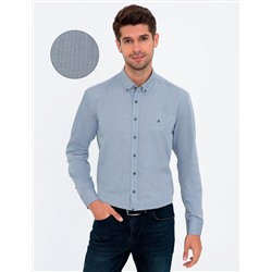 Gri Regular Fit Uzun Kollu Gömlek