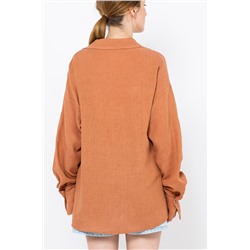Blusa de lino Marrón