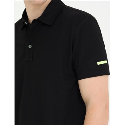 Siyah Slim Fit Polo Yaka Tişört