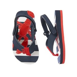 Lobster Striped Flip Flops