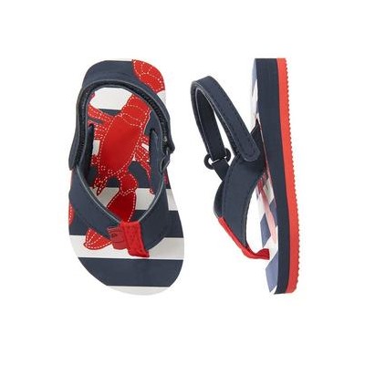 Lobster Striped Flip Flops