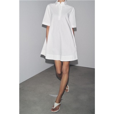 ZW COLLECTION POPLIN SHORT DRESS