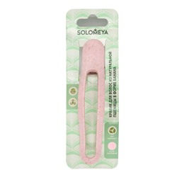[SOLOMEYA] Крабик для волос из натуральной пшеницы РОЗОВЫЙ в форме банана Solomeya Straw Banana Hair Clip Pink, 1 шт