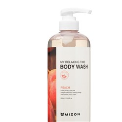MIZON MY RELAXING TIME BODY WASH [PEACH] Гель для душа с экстрактом персика 800мл
