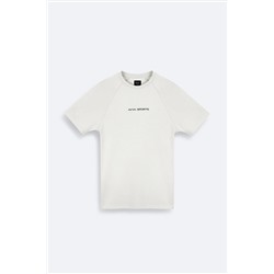Avva, Erkek Beyaz %100 Pamuk Bisiklet Yaka Baskılı T-shirt A41y1168