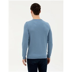 Açık Lacivert Slim Fit Kazak