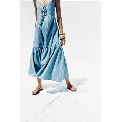MIDI DRESS WITH BOWS