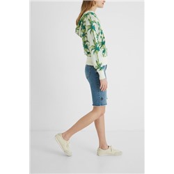 Chaqueta sudadera capucha tropical