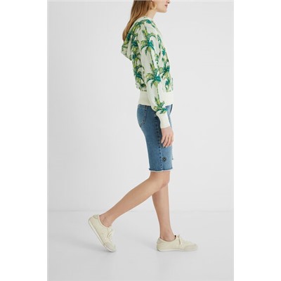 Chaqueta sudadera capucha tropical