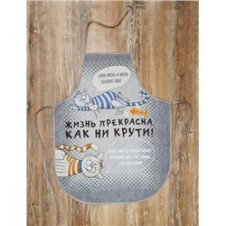 Фартук "Кошачьи тайны" рогожка хлопок 100%