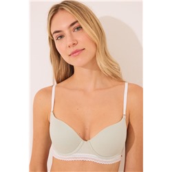GORGEOUS Sujetador push up algodón relleno aro verde