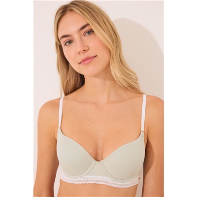 GORGEOUS Sujetador push up algodón relleno aro verde