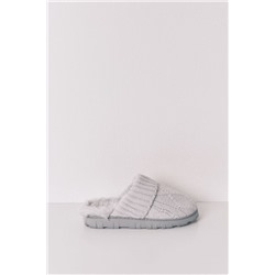 Zapatillas casa punto tricot gris
