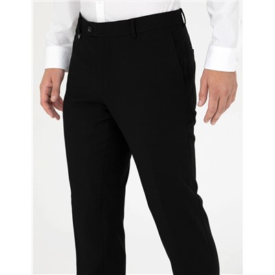 Siyah Ekstra Slim Fit Kumaş Pantolon