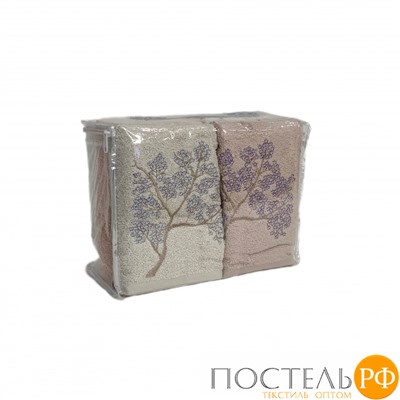 Полотенеце Карвен Elit 50*90 6шт.махра с вышивкой H 7000 AKASYA