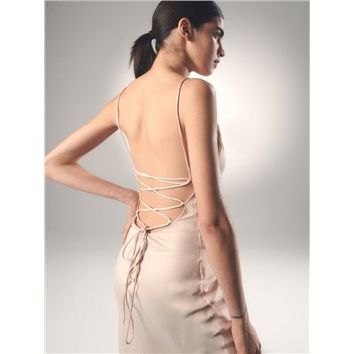 Maxikleid in Lingerie-Optik