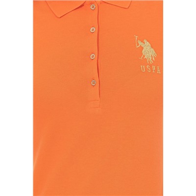 Kadın Turuncu Basic Polo Yaka Tişört