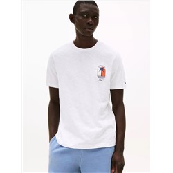 Palm Tree Logo Slub Cotton T-Shirt