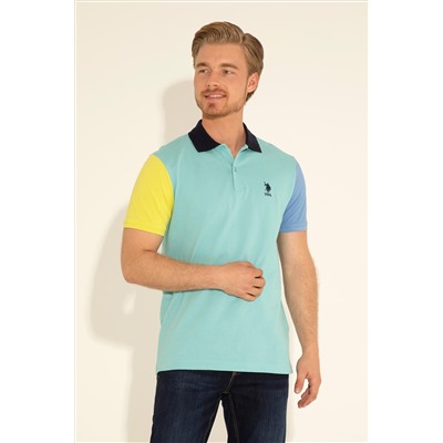 Erkek Regular Fit Polo Yaka Mint Tişört